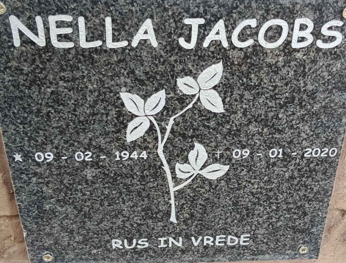 JACOBS Nella 1944-2020