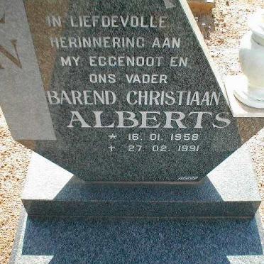 ALBERTS Barend Christiaan 1958-1991