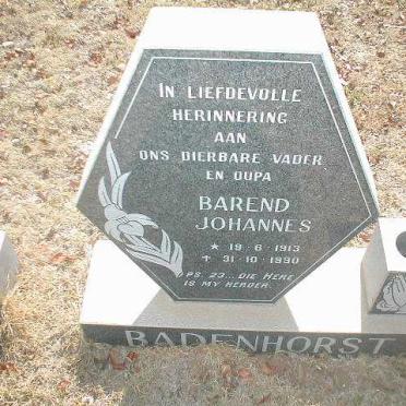 BADENHORST Barend Johannes 1913-1990