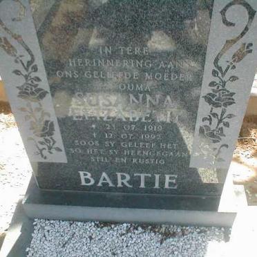 BARTIE Susanna Elizabeth 1919-1992
