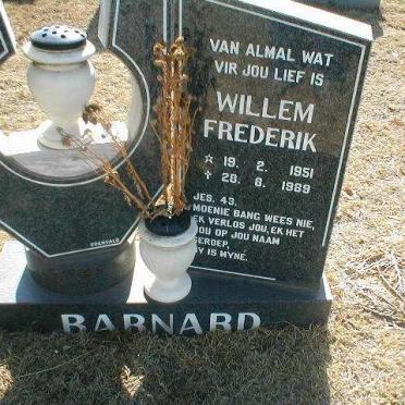 BARNARD Willem Frederik 1951-1989