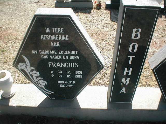 BOTHMA Francois 1926-1989