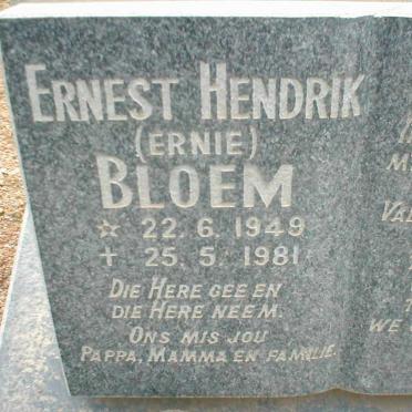 BLOEM Ernest Hendrik 1949-1981