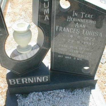 BERNING Frances Louisa 1922-1987