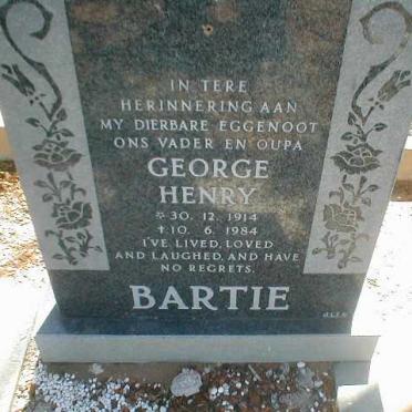 BARTIE George Henry 1914-1984