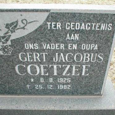 COETZEE Gert Jacobus 1925-1982