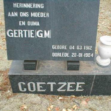 COETZEE G.M. 1912-1984
