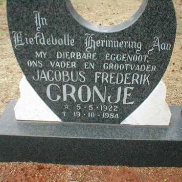 CRONJE Jacobus Frederik 1922-1984