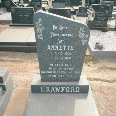 CRAWFORD Annette 1936-1981