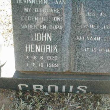 CROUS John Hendrik 1928-1989