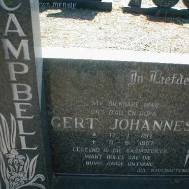 CAMPBELL Gert Johannes 1917 - 1987