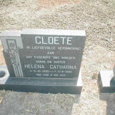 CLOETE Helena Catharina 1935-1986