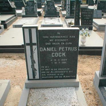 COCK Daniel Petrus 1934-1981