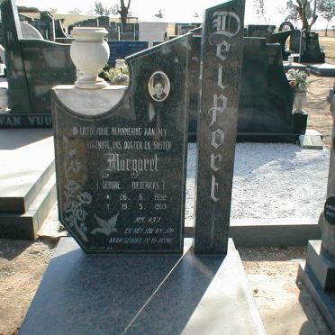DELPORT Margaret geb. DIEDERICKS 1952-1983