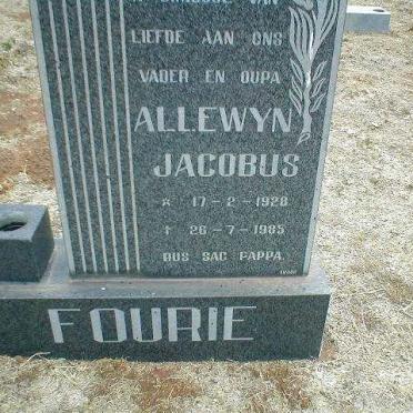 FOURIE Allewyn Jacobus 1928-1985