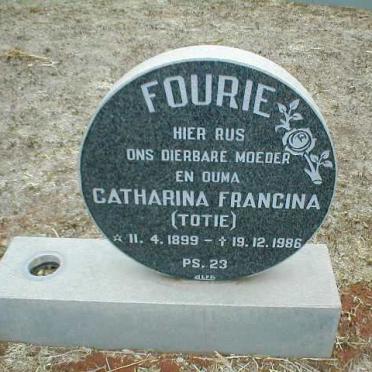 FOURIE Catharina Francina 1899-1986