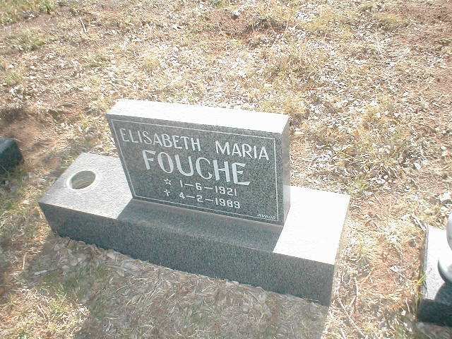 FOUCHE Elisabeth Maria 1921-1989