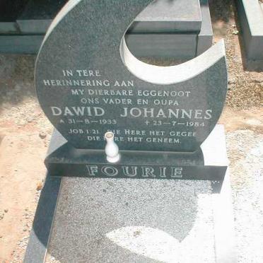 FOURIE Dawid Johannes 1933-1984