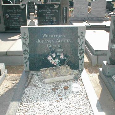 GEYER Johanna Aletta 1889-198?