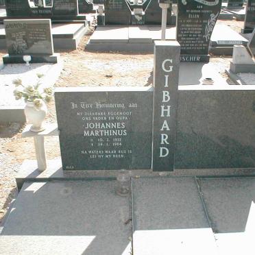 GIBHARD Johannes Marthinus 1922-1984