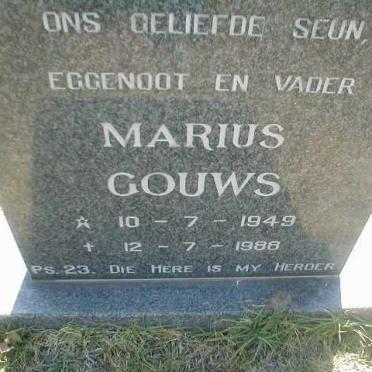 GOUWS Marius 1949-1988