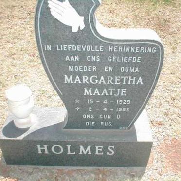 HOLMES Margaretha Maatje 1929-1982