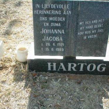 HARTOG Johanna Jacoba 1921-1989