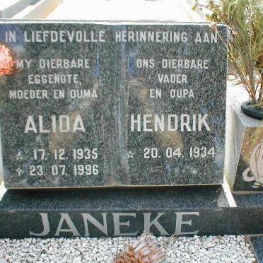 JANEKE Hendrik 1934- &amp; Alida 1935-1996