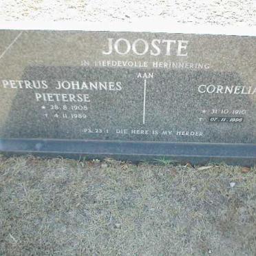 JOOSTE Petrus Johannes Pieterse 1908-1989 &amp; Cornelia 1910-1996
