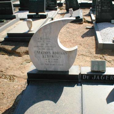 JAGER Mathys Adriaan Albertus, de 1938-1983
