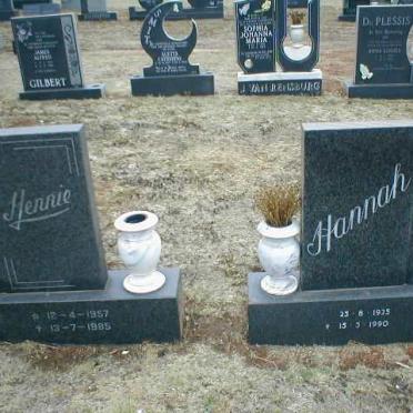 KRUGER Hennie 1957-1985 &amp; Hannah 1925-1990