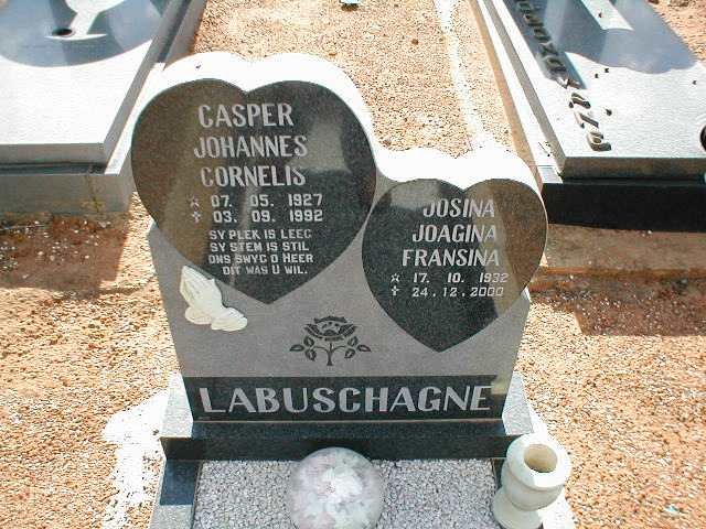 LABUSCHAGNE Casper Johannes Cornelius 1922-1992 &amp; Josina Joagina Fransina 1932-2000