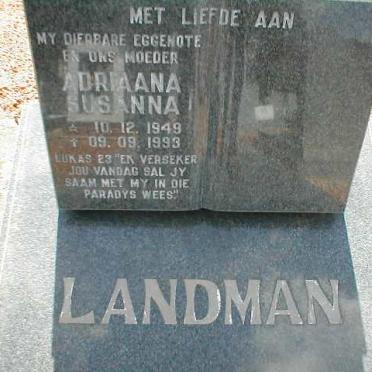 LANDMAN Adriaana Susanna 1949-1993