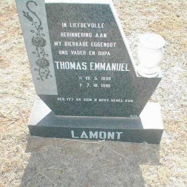 LAMONT Thomas Emmanuel 1899-1990