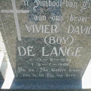 LANGE Vivier David, de 1934-1988