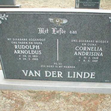 LINDE Rudolf Arnoldus, van der 1921-1984 &amp; Cornelia Andrisina 1928-1997