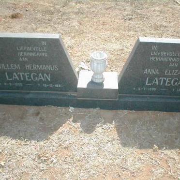 LATEGAN Willem Hermanus 1905-1987 &amp; Anna Elizabeth 1909-1987