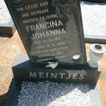 MEINTJES Francina Johanna 1914-1988