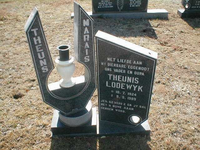 MARAIS Theunis Lodewyk 1924-1989