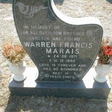 MARAIS Warren Francis 1971 - 1990