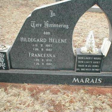 MARAIS Hildegard Helene 1967-1982 :: MARAIS Franceska 1970-1982
