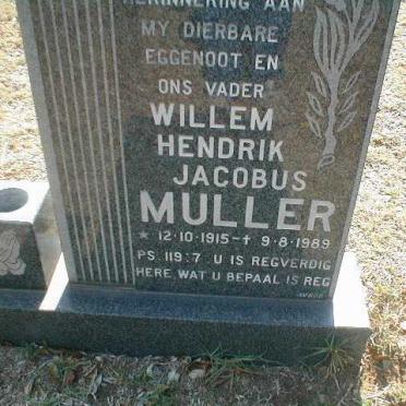 MULLER Willem Hendrik Jacobus 1915-1989