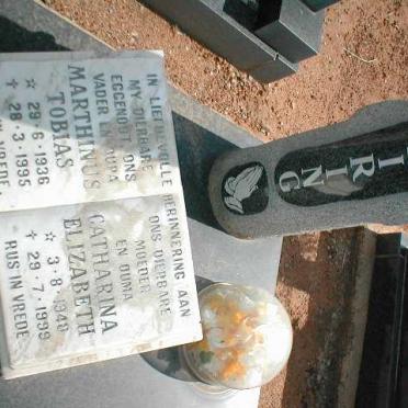 MEIRING Marthinus Tobias 1936-1995 &amp; Catharina Elizabeth 1940-1999