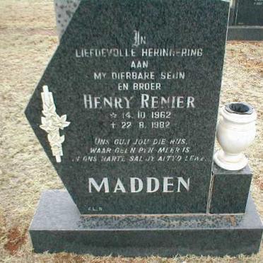 MADDEN Henry Renier 1962-1982