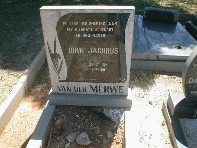 MERWE Dirk Jacobus, van der 1929-1984