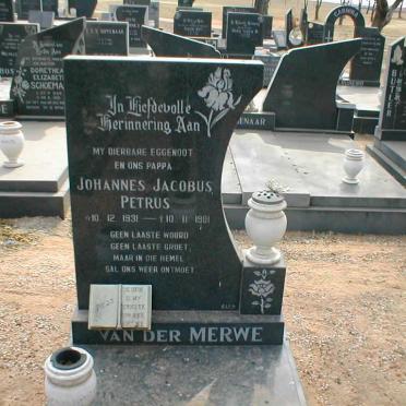 MERWE Johannes Jacobus Petrus, van der 1931-1981