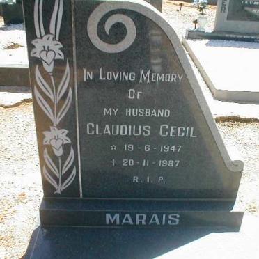 MARAIS Claudius Cecil 1947-1987