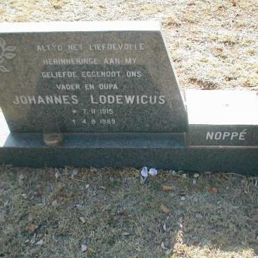 NOPPÉ Johannes Lodewicus 1915-1989