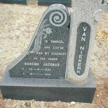 NIEKERK Barend Jacobus, van 1933-1984