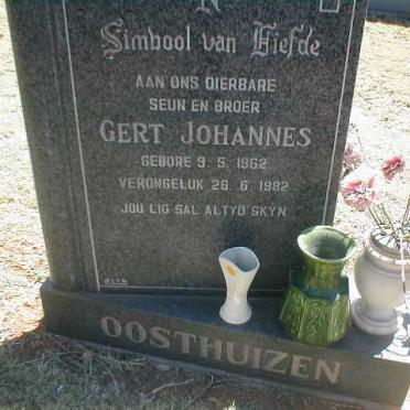 OOSTHUIZEN Gert Johannes 1962-1982